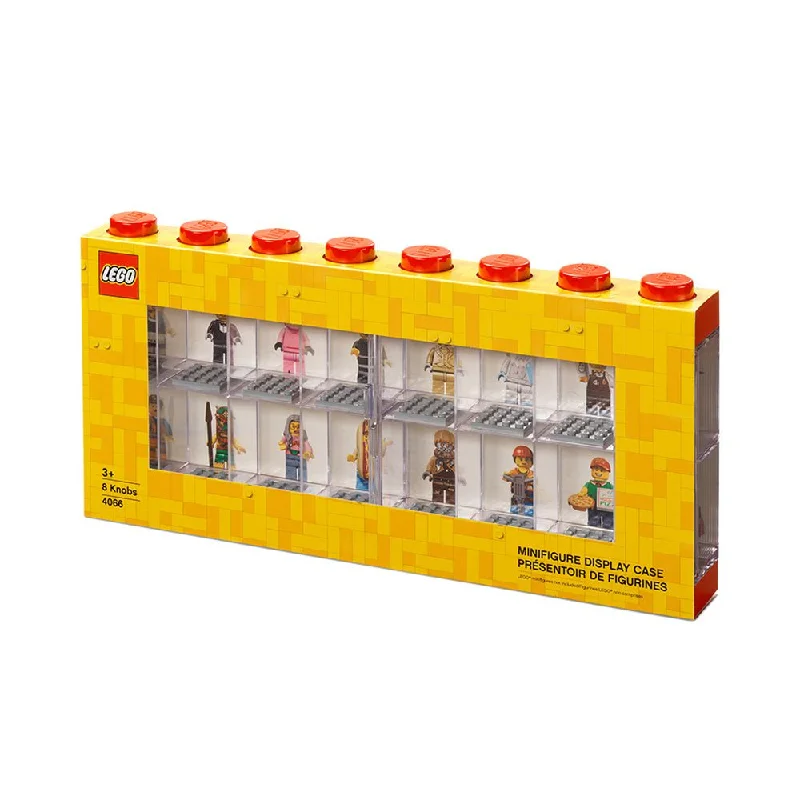 Precisely scaled LEGO miniaturesLEGO 16 Minifigure Red Display Case