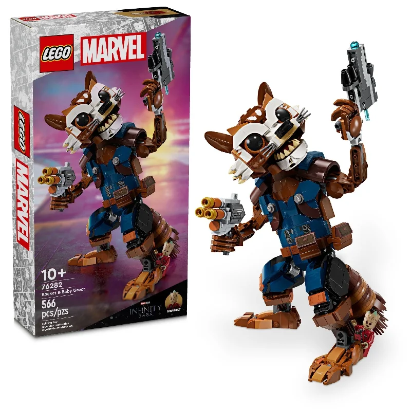 Creatively inspiring LEGOLEGO Marvel Rocket & Baby Groot Minifigure Building Toy 76282 Creatively inspiring LEGOLEGO Marvel Rocket & Baby Groot Minifigure Building Toy 76282