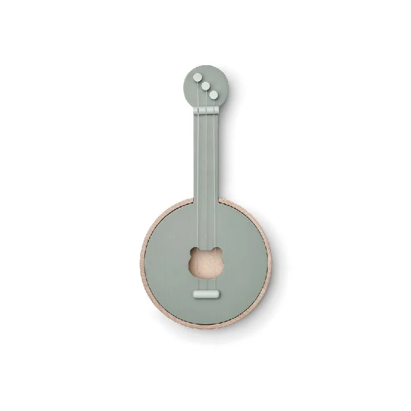 handcrafted wooden toys                  Liewood Chas Banjo - Faune Green/Dove Blue Mix