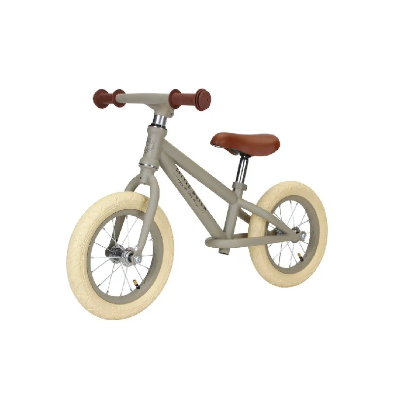 colorful and cheerful wooden toys                   Little Dutch Balance Bike - Matte Olive