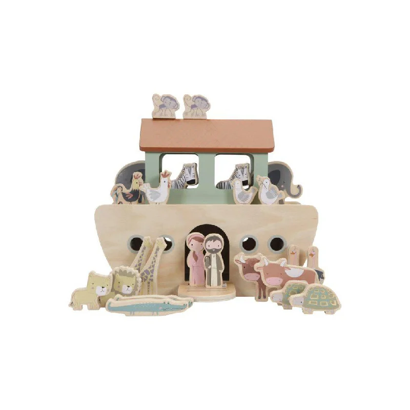 detailed wooden toys                 Little Dutch Noah's Ark Play Set - Multi