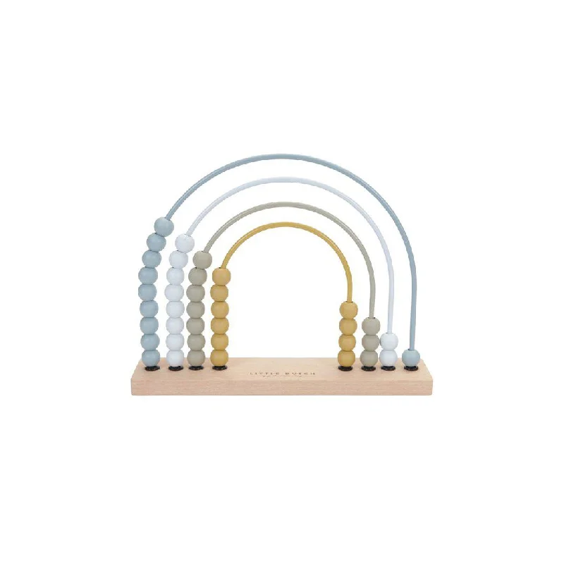 delightful wooden toys for children                   Little Dutch Rainbow Abacus - Blue