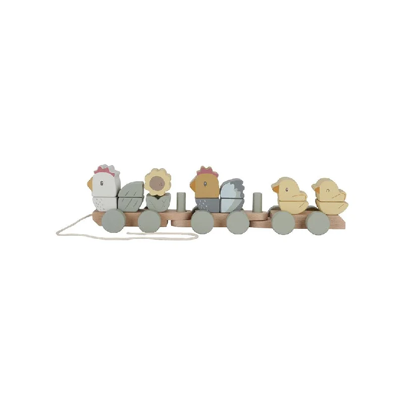 durable wooden toys                  Little Dutch Stacking Train - Little Farm - Chicken