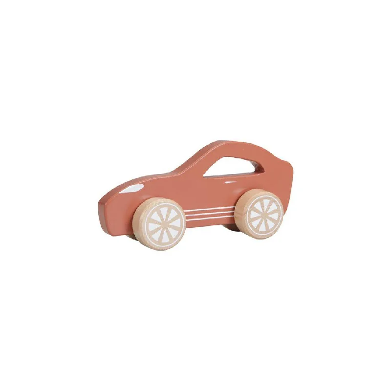skillfully crafted wooden toys                   Little Dutch Wooden Sports Car - Rust