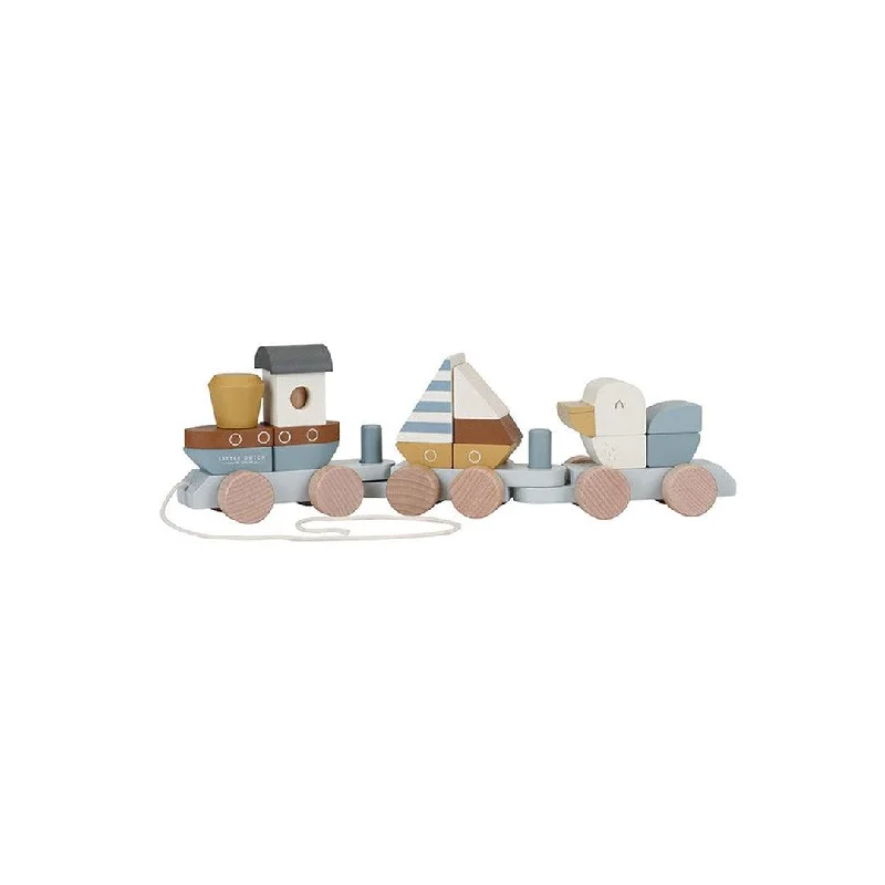 sturdy and long-lasting wooden toys for active play Little Dutch Wooden Stacking Train - Sailor's Bay sturdy and long-lasting wooden toys for active play Little Dutch Wooden Stacking Train - Sailor's Bay