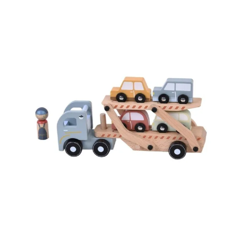 sturdy and safe wooden toys                 Little Dutch Wooden Transport Truck XL