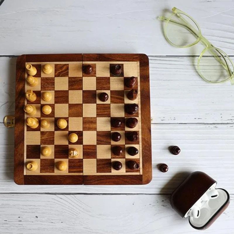 sustainable wooden toys                   MAGNETIC CHESS SET