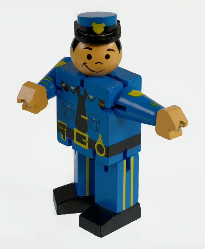 sustainable wooden toys                   Mini Police Man