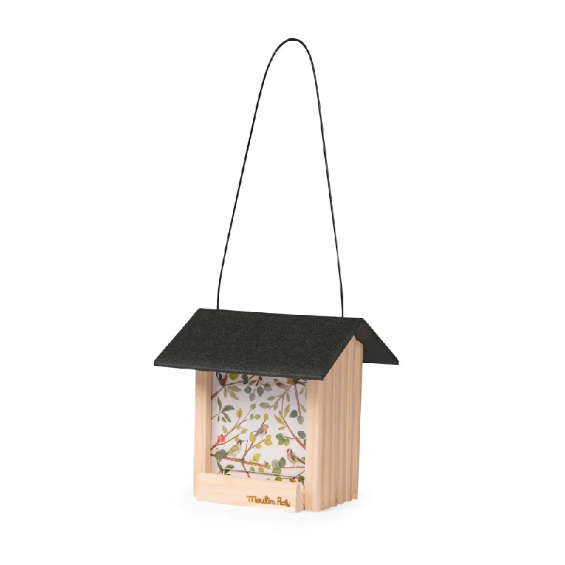 age-appropriate wooden toys                   Moulin Roty bird feeder le botaniste