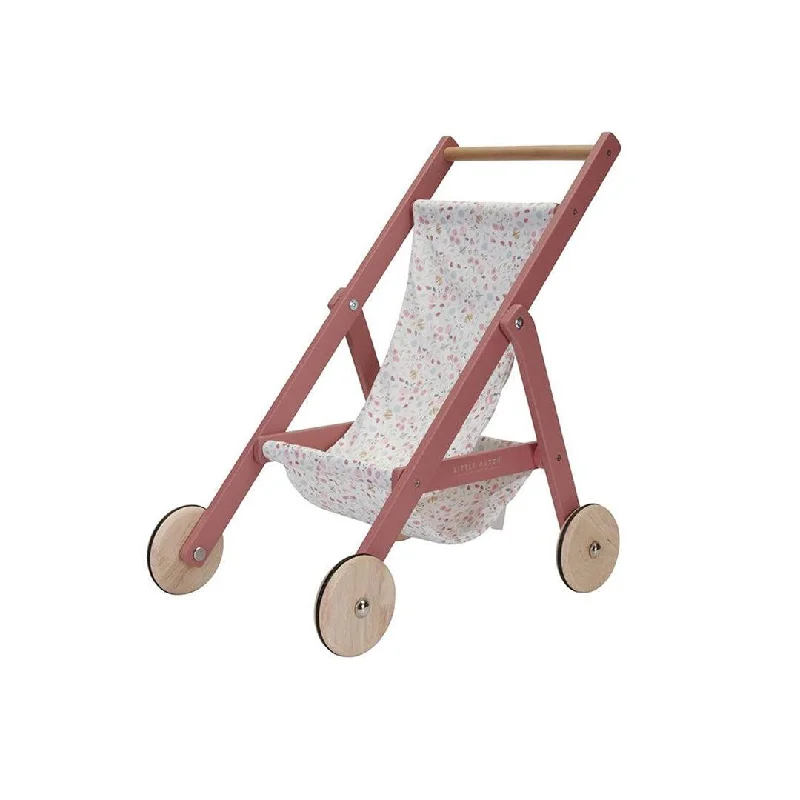 robust and engaging wooden toys for kids Outlet - Little Dutch Wooden Doll Stroller - Flowers + Butterflies robust and engaging wooden toys for kids Outlet - Little Dutch Wooden Doll Stroller - Flowers + Butterflies