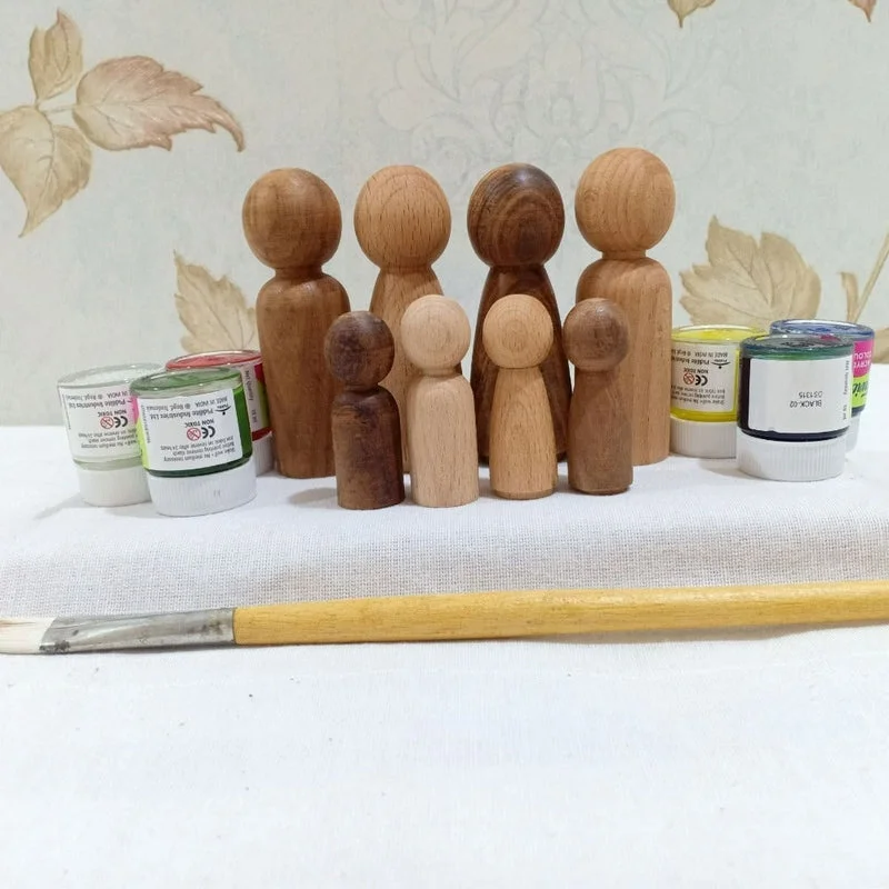 eco-friendly wooden toys                   Peg Folk Paint Kit