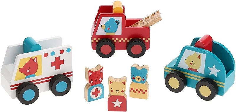 robust and child-safe wooden toys for all ages Petit Collage Rescue Pals Wooden Vehicles robust and child-safe wooden toys for all ages Petit Collage Rescue Pals Wooden Vehicles