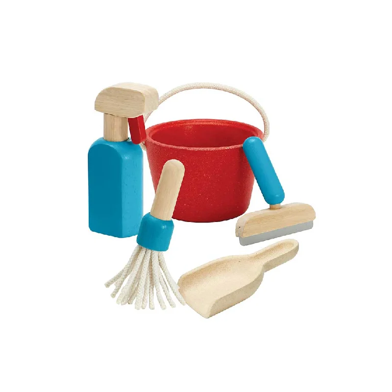 tactile wooden toys                   Plan Toys Cleaning Set