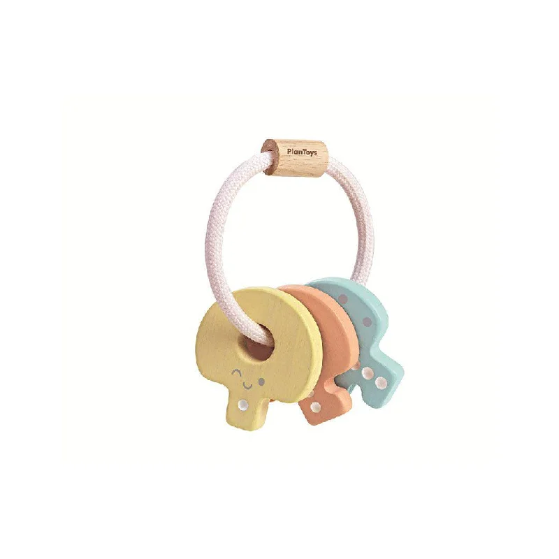 enchanting wooden toys for children                   Plan Toys Key Rattle - A Touch of Pastel