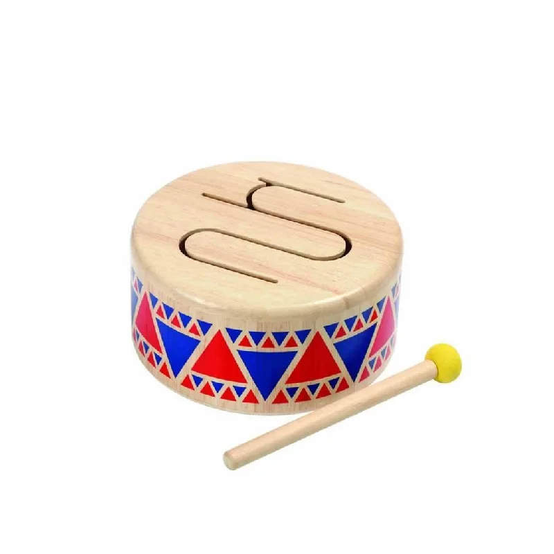 colorful wooden toys for toddlers             Plan Toys Solid Drum