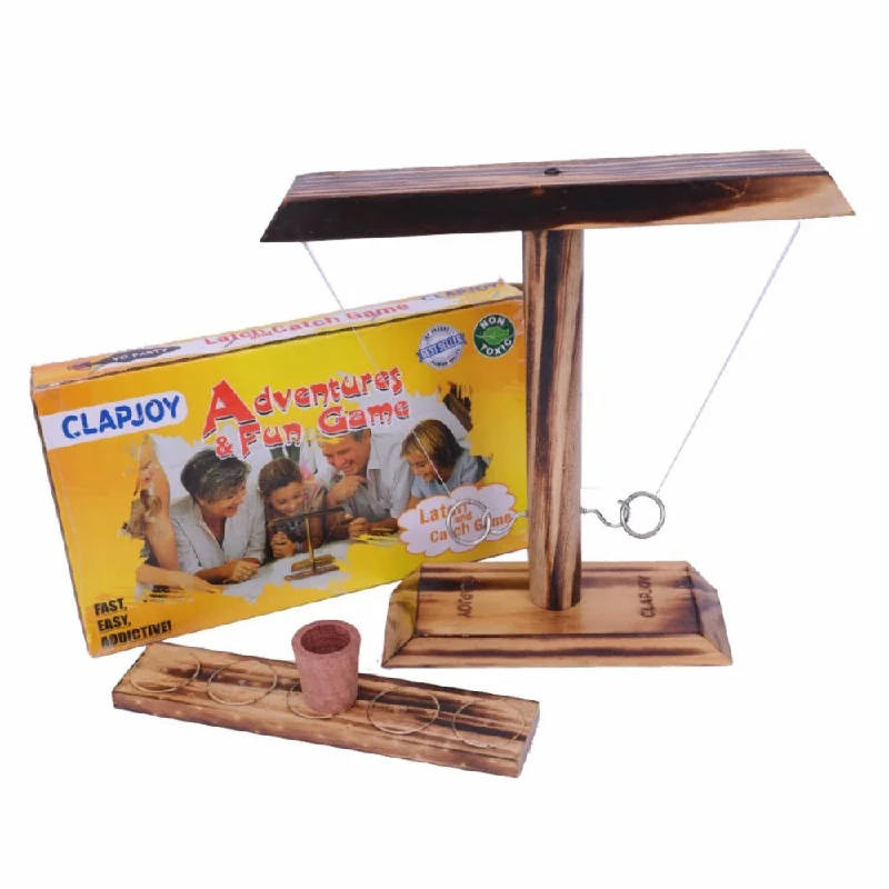 imaginative wooden toys                  Premium Catch and Latch Party Game Ring Toss