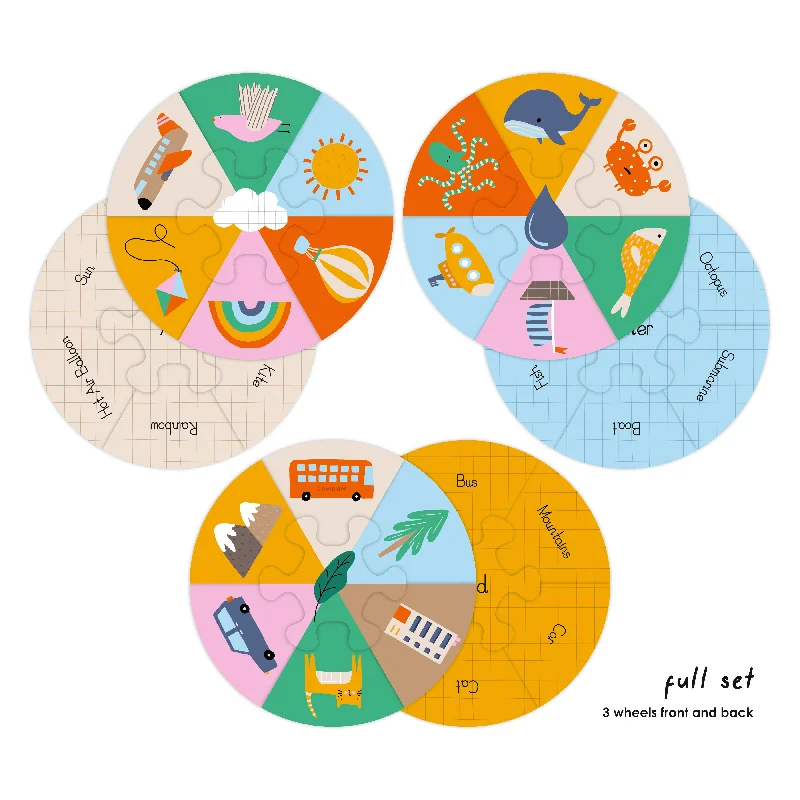 eco-friendly and safe wooden toys                   Puzzle Wheels | Environment