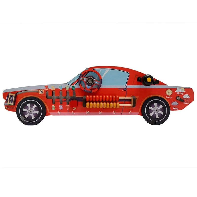 safe and child-appropriate wooden toys for different stages of development 7 in 1 Activities Racing Red Busy Board Car (Red Colour) safe and child-appropriate wooden toys for different stages of development 7 in 1 Activities Racing Red Busy Board Car (Red Colour)