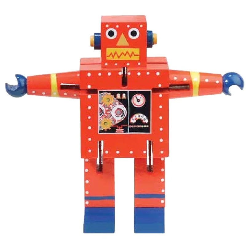 skillfully crafted wooden toys                   Red Robot X-7