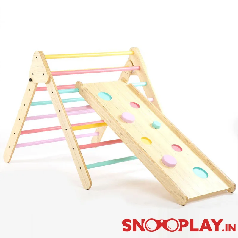 charming wooden toys                   Semi Colored Wooden Pikler Triangle (COD Not Available)