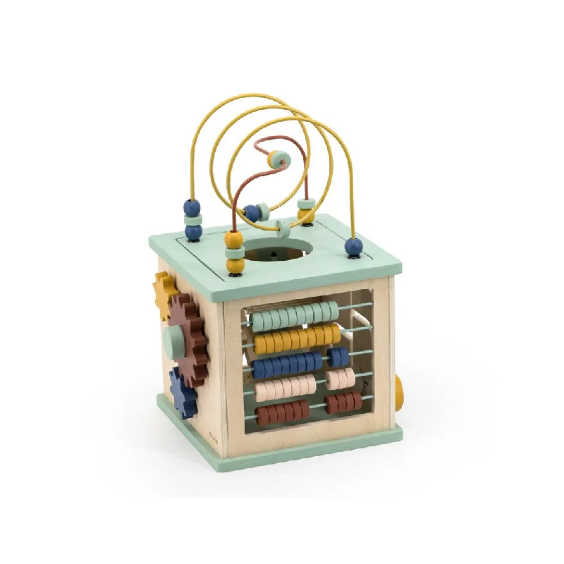 functional wooden toys               Trixie Wooden 5-In-1 Activity Cube