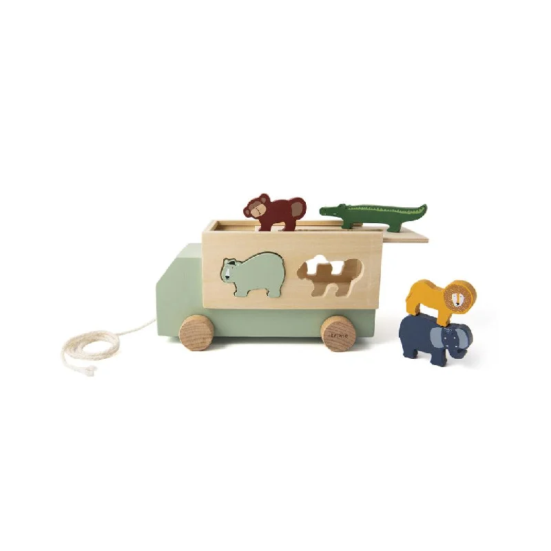 engaging wooden toys                   Trixie Wooden Animal Truck