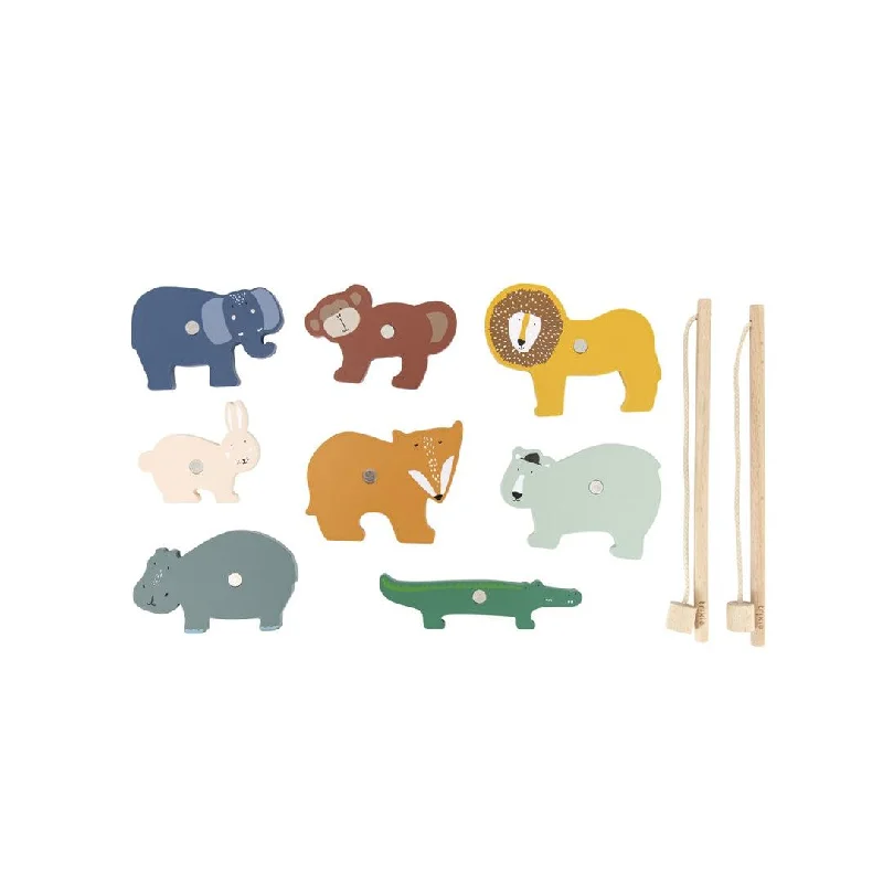 thoughtfully crafted and safe wooden toys                   Trixie Wooden Fishing Game