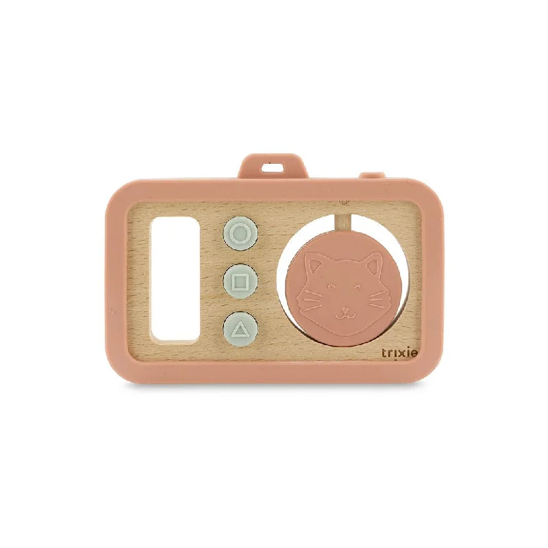 eco-friendly wooden toys                   Trixie Wooden Silicone Baby Camera - Mrs Cat