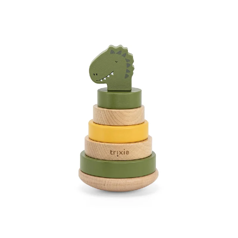 age-appropriate wooden toys                   Trixie Wooden Stacking Toy - Mr Dino