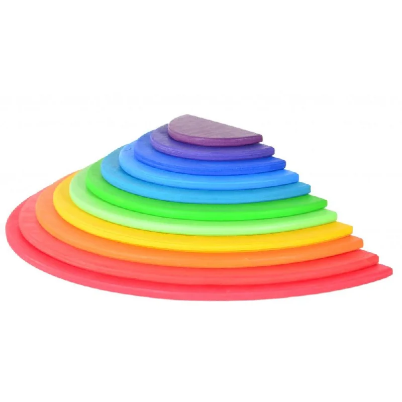 colorful and cheerful wooden toys                   Value Grade Rainbow Semi-circles Set (Mdf Wood)