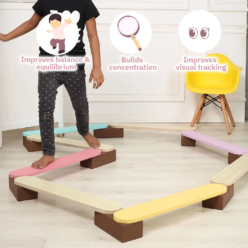 engaging wooden toys                   Wooden Balancing Beam for Kids