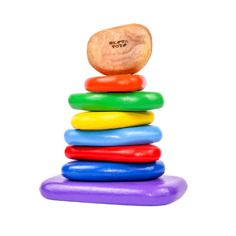 skillfully crafted wooden toys Wooden Balancing Pebbles | Rainbow Stacking Sensory Toy (8 Pcs) skillfully crafted wooden toys Wooden Balancing Pebbles | Rainbow Stacking Sensory Toy (8 Pcs)