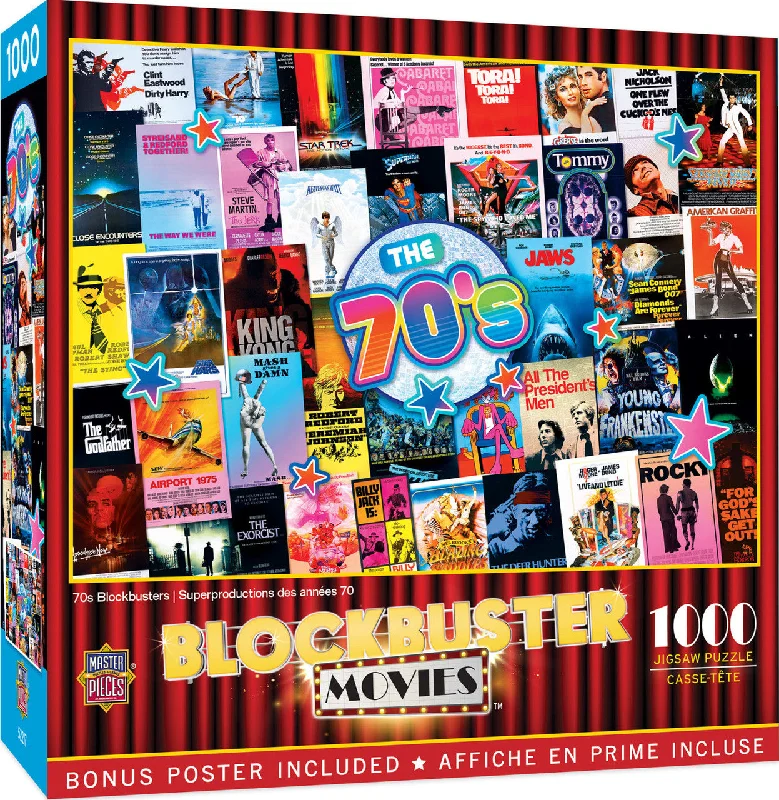 Educational games 70s Blockbuster Movies 1000 Piece Puzzle