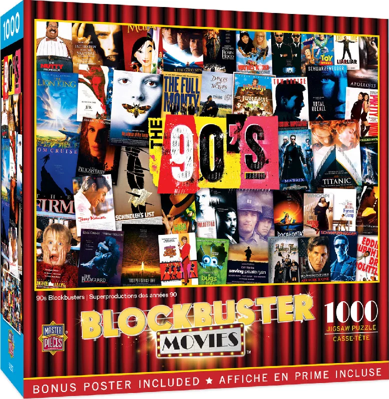 Multi-level puzzles 90s Blockbuster Movies 1000 Piece Puzzle