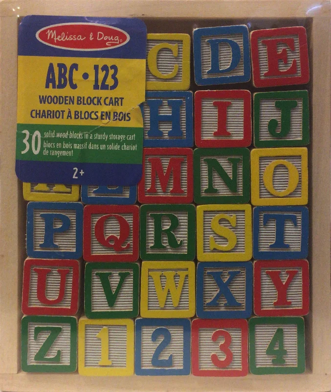 Exciting gamesABC-123 Wooden Block Cart