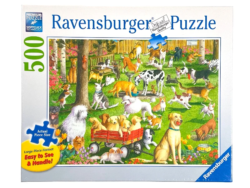 Addictive games At the Dog Park 500 Piece Large Format Puzzle