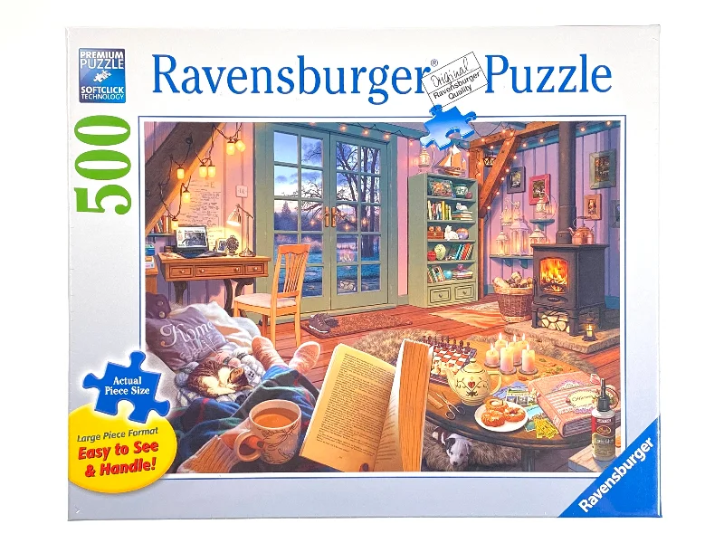 Fast-paced games Cozy Retreat large format 500 piece puzzle