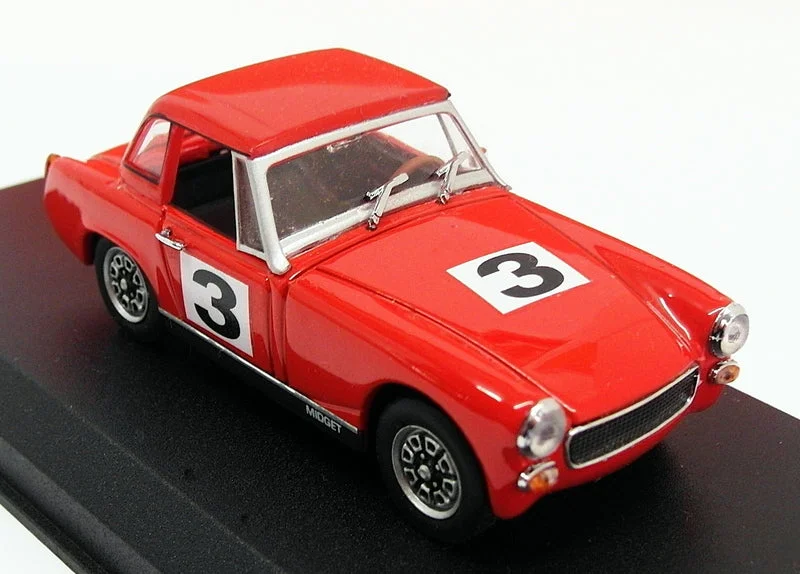 High-quality toy cars Detail Cars 1/43 Scale ART426 - 1969 MG Midget MkIV Racing Car - Red