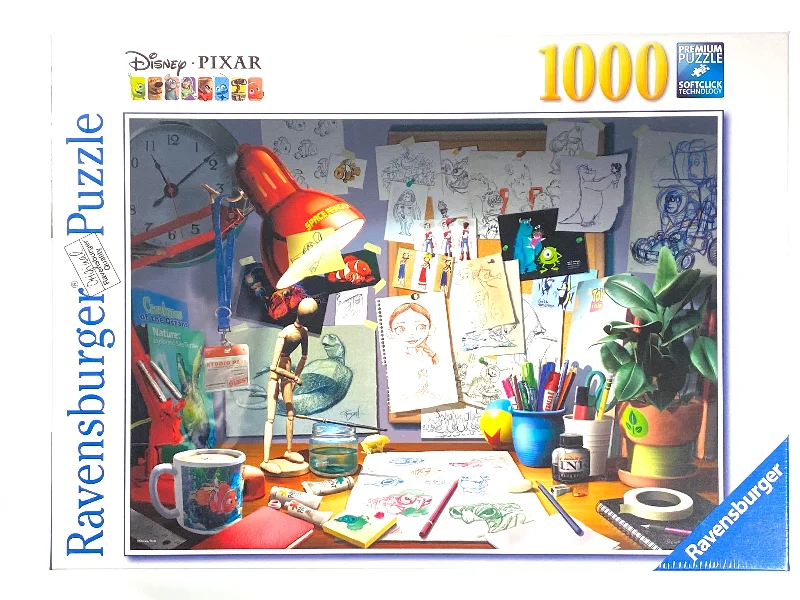 Thought-provoking puzzles Disney-Pixar The Artist's Desk 1000 piece puzzle