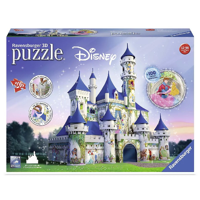Multi-level puzzles Disney Princess' Castle - 216 Piece 3D Puzzle