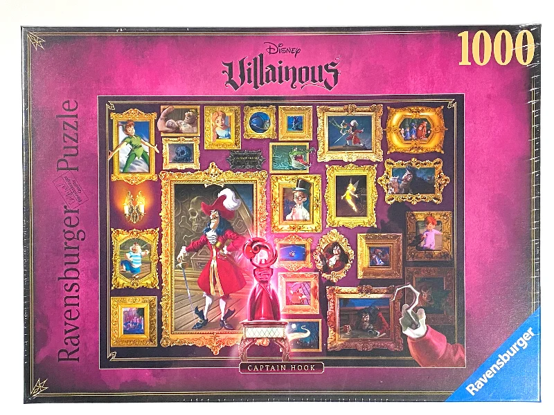 Challenging puzzles Disney Villainous Captain Hook 1000 piece puzzle