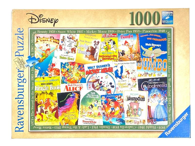 Logical puzzles Disney Vintage Posters 1000 piece puzzle
