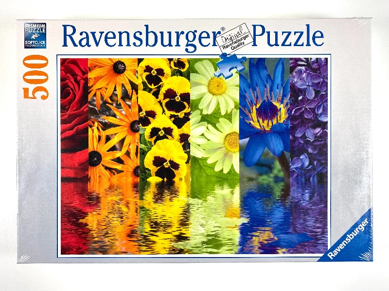 Time-consuming puzzles Floral Reflections 500 piece puzzle