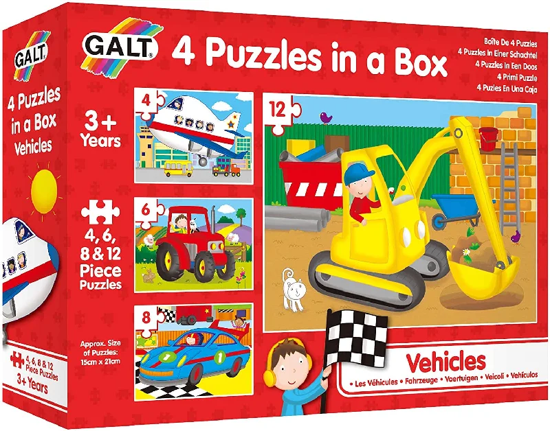 Casual games GALT 4 Puzzles In A Box Vehicles