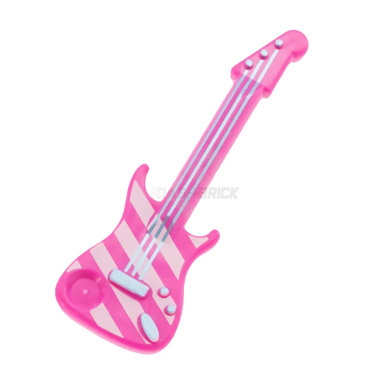 Encouraging social interaction LEGOLEGO Minifigure Accessory - Guitar, Electric, Stripes, Dark Pink [11640pb05]