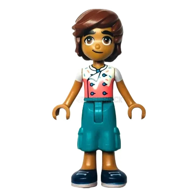 Promoting emotional intelligence LEGOLEGO Minifigure - Friends Leo - Chef Shirt with Sprinkles, Cropped Trousers, Blue Shoes [FRIENDS]