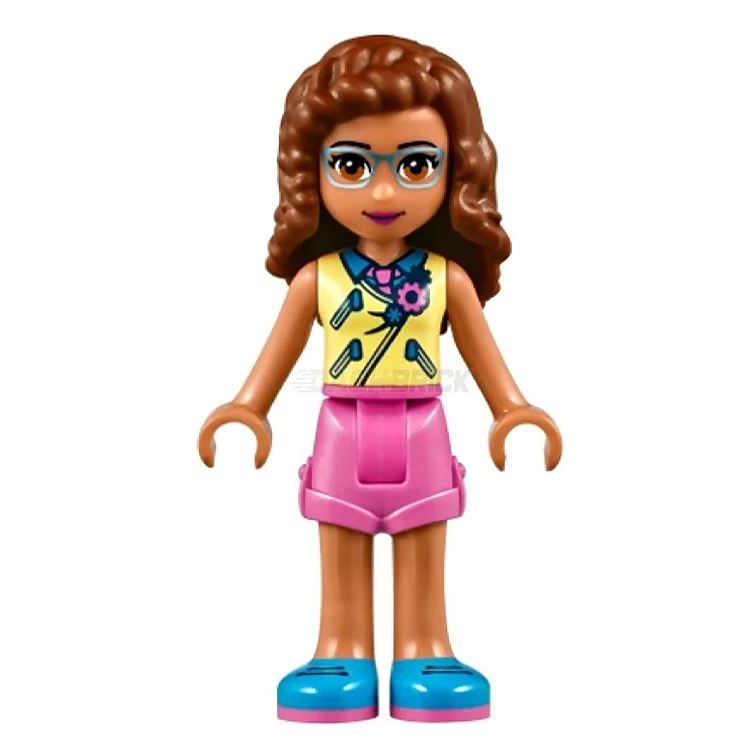 Skill-building LEGO activitiesLEGO Minifigure - Friends Olivia, Vest over Dark Azure Shirt, Pink Shorts [FRIENDS]