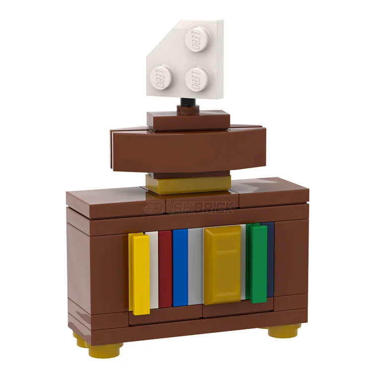 Iconic and recognizable LEGO charactersLEGO "Sailboat Bookshelf" - Reddish Brown Frame, Books, Ship [MiniMOC]