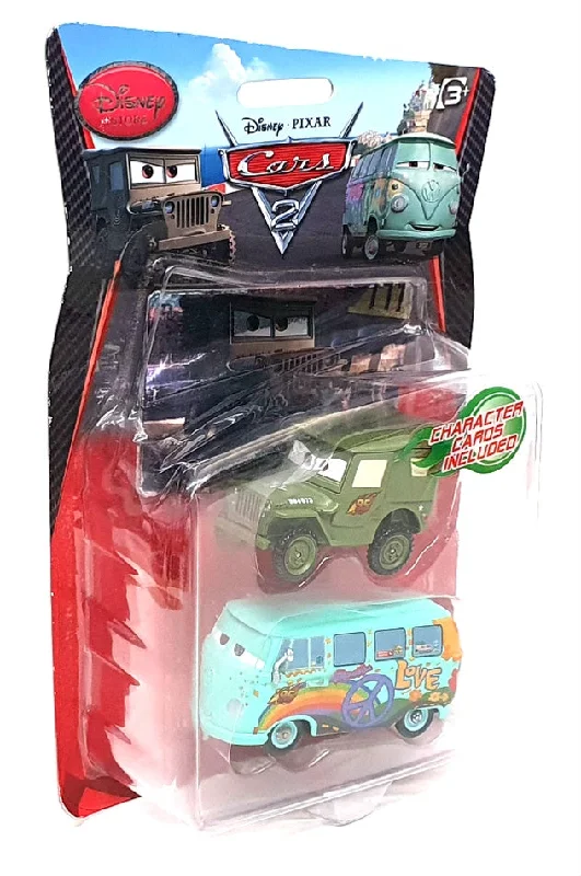 Durable toysMattel Disney Pixar Cars 39412 - Jeep & Fillmore - Green Lt Green