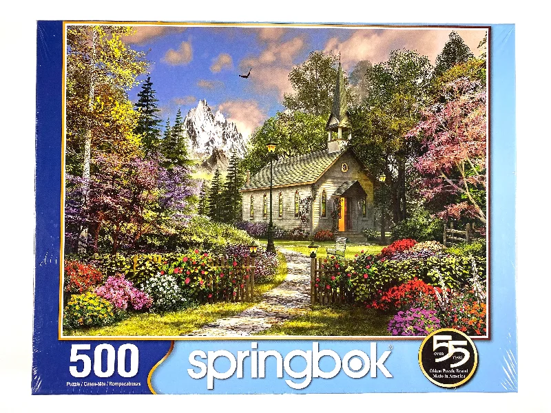 Intricate puzzles Mountain View Chapel 500 Piece Puzzle